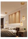 Ver imagem 4 de Pendente Lua Redondo De Cristal Vidro Com Bolhas Dourado Branco quente Dourado 3500K Original