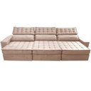 Ver imagem 5 de Sofá Retrátil e Reclinável 3,85m Cama inBox Big Star com SoftGel D40 Velupluma Bege
