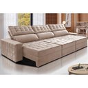 Ver imagem 1 de Sofá Retrátil e Reclinável 3,85m Cama inBox Big Star com SoftGel D40 Velupluma Bege