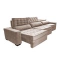 Ver mais imagens de Sofá Retrátil e Reclinável 3,85m Cama inBox Big Star com SoftGel D40 Velupluma Bege