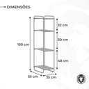 Ver mais imagens de Estante Organizadora Multiuso Metal Minimalista Criare Preto