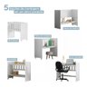 Mini Berço Chiquerinho com Colçhão 5 em 1 em Mdf Rubi:branco - 4