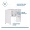 Mini Berço Chiquerinho com Colçhão 5 em 1 em Mdf Rubi:branco - 3