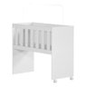 Mini Berço Chiquerinho com Colçhão 5 em 1 em Mdf Rubi:branco - 1