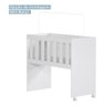 Mini Berço Chiquerinho com Colçhão 5 em 1 em Mdf Rubi:branco - 5