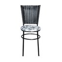 Ver imagem 3 de 6 Cadeiras para Mesa Preta Hawai Preto Assento Floral:floral Branco