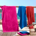 Ver imagem 4 de Toalha de Praia Buettner Jacquard Veludo Hibiscus 81cm x 1,50m Azul