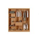 Ver imagem 6 de Guarda Roupa Casal 6 Portas e 2 Gavetas C- Pés Grécia Naturalle Grafite-naturalle Off White-flex