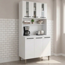 Ver imagem 1 de Armário para Cozinha 6 Portas 93cm Atraente Branco