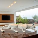 Ver imagem 4 de Escultura Estátua Decorativa Pantera Ataque Sala de Estar 22cm:branco Brilho
