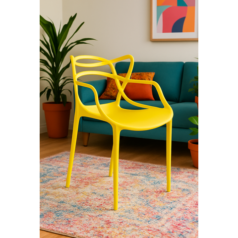 Cadeira Allegra Amarela Sala de Jantar, Cozinha e Restaurante