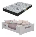 Ver imagem 1 de Cama Encanto Casal Montessoriana Infantil 100% MDF + Colchão Gazim D23 de 1.88x1.38 - Branca