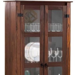 Cristaleira com 2 Portas de Vidro D112 - (imbuia) - 2