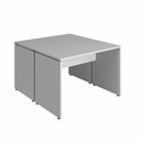 Ver imagem 4 de Mesa Escritório 2 Lugares 1,10m X 1,40m Pés Painel F5 Office Cor:cinza
