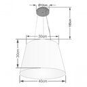 Ver imagem 4 de Lustre Pendente Cone Md-4152 Cúpula em Tecido 30/40x30cm Rustico Cinza - Bivolt