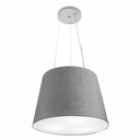 Ver imagem 1 de Lustre Pendente Cone Md-4152 Cúpula em Tecido 30/40x30cm Rustico Cinza - Bivolt