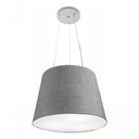 Ver imagem 3 de Lustre Pendente Cone Md-4152 Cúpula em Tecido 30/40x30cm Rustico Cinza - Bivolt