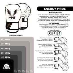 Luva de Boxe Muay Thai MKS Energy Pride Line - 2 Opções de Cores - Preto - 10 Oz - 4 Luva de Boxe Muay Thai MKS Energy Pride Line - 2 Opções de Cores - Preto - 10 Oz - 4