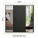 Ver imagem 4 de Guarda-roupa Casal Madesa Reno 3 Portas de Correr com Espelhos