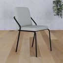 Ver imagem 2 de Cadeira Bloom Fixa C-4 Pes S-braco 490x580x850 Mm com 1 Un Courino Saturno Off White Courino Saturno