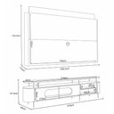 Ver imagem 5 de Conjunto Painel C/led Nobre e Bancada Ária Tv até 85 Polegadas Off White/castanho G26 - Hb Móveis