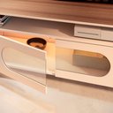 Ver imagem 6 de Conjunto Painel C/led Nobre e Bancada Ária Tv até 85 Polegadas Off White/castanho G26 - Hb Móveis