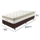 Ver imagem 3 de Cama Box Marrom e Colchão King Best Molas Ensacadas Solteiro 88x188x33 Anjos
