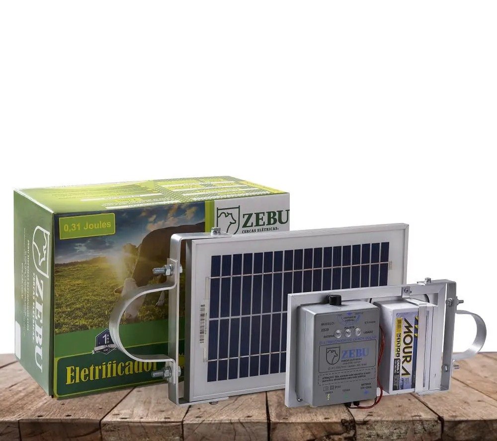 Cerca Eletrica Solar Zs20bi 0,31j C/bateria Moura - Zebu - 2