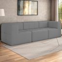 Ver imagem 2 de Sofá Modulado 3 Lugares 231cm Espuma D33 Multimóveis Cr45354 Cinza