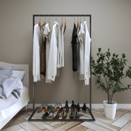 Cabideiro Closet Reforçada 170cm Expositora Bermudas Technox - 3