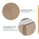 Ver imagem 6 de Balcão Planejado Suspenso 1 Porta 30cm sem Tampo Ipanema CabeCasa MadeiraOriginals Branco/Acácia