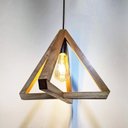 Ver imagem 4 de Luminária Teto Pendente Madeira Maciça Rústica Retrô Moderna