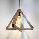 Ver imagem 4 de Luminária Teto Pendente Madeira Maciça Rústica Retrô Moderna