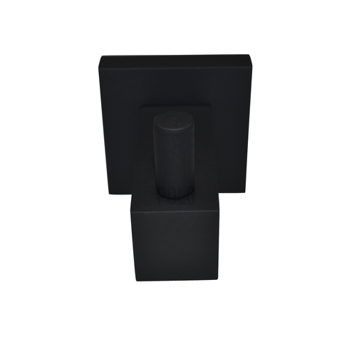 Porta Toalha Cabide Preto Fosco Banheiro Quadrado Metal
