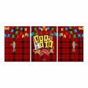 Ver imagem 1 de Kit 3 Quadro Decorativo Festa Junina Família São João Est4 28x20