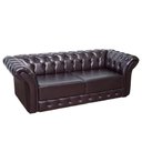 Ver imagem 1 de Namoradeira Chesterfield 186cm Marrom com Capitonê