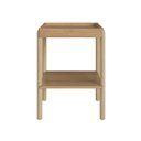 Ver imagem 5 de Mesa Lateral Quadrada c/ Prateleira 43cm Pé Madeira Oslo Hanover 37962E