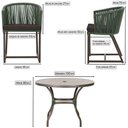 Ver imagem 2 de Mesa com 4 Cadeiras e Noronha Estofado 9 Trama Original Verde