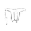 Ver imagem 4 de Mesa de Reunião Industrial Linha Corporativa de Alto Padrão MDF 110cm Freijó com Preto F5 Office