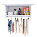 Ver imagem 4 de Armário Multiuso Suspenso com Cabideiro Delta:branco