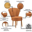 Ver imagem 2 de Jogo de Cadeira para Sala de Jantar Estofada Confortáveis com Pés de Madeira Moblan Decor