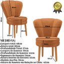 Ver imagem 3 de Jogo de Cadeira para Sala de Jantar Estofada Confortáveis com Pés de Madeira Moblan Decor