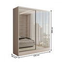 Ver imagem 5 de Guarda-roupa Solteiro Swift 2 Portas 2 Gavetas com Espelho Branco - Panorama Móveis