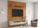 Ver imagem 1 de Rack Flip com Painel Supremo 2.2 4 Portas Tv 85 Polegadas - Off White/cinamomo