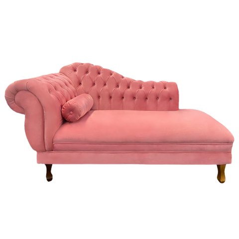 Recamier Barcelona 1,40 Veludo Rose - Dominic Decor