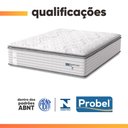 Ver imagem 6 de Cama Box Baú Casal Queen Colchão Molas Guarda Costas com Pillow 158x198x81cm Branco/cinza