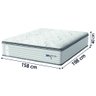 Cama Box Baú Casal Queen Colchão Molas Guarda Costas com Pillow 158x198x81cm Branco/cinza - 4