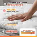 Ver imagem 7 de Cama Box Baú Casal Queen Colchão Molas Guarda Costas com Pillow 158x198x81cm Branco/cinza