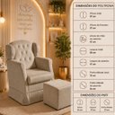 Ver imagem 4 de Poltrona Amamentação em Balanço com Puff em Suede Premium