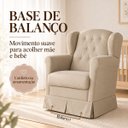 Ver imagem 6 de Poltrona Amamentação em Balanço com Puff em Suede Premium
